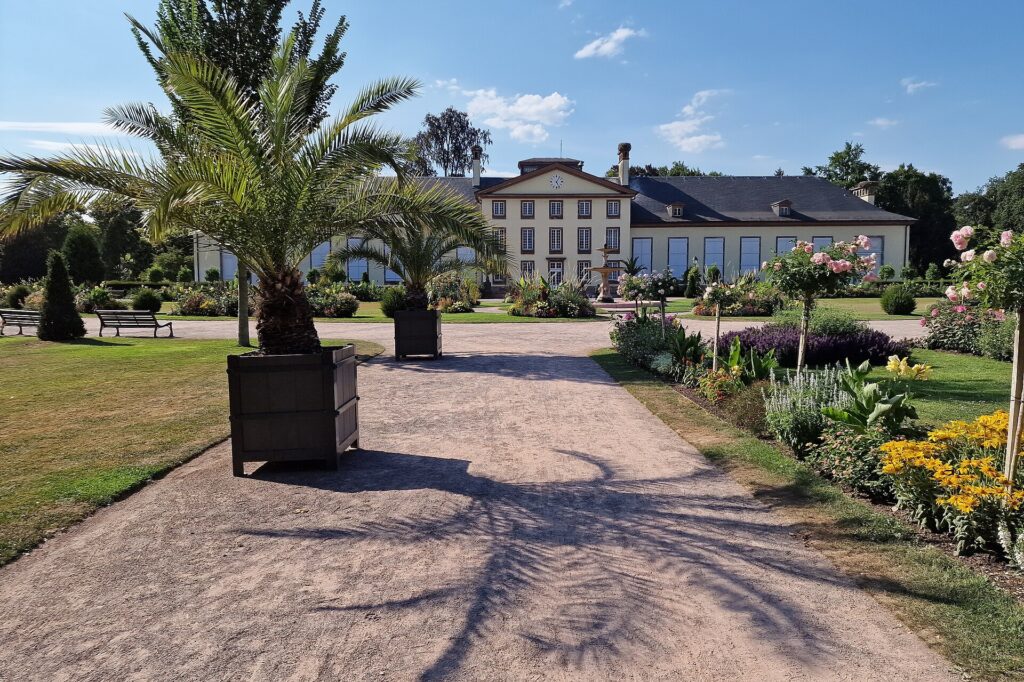 Une allée du parc de l'Orangerie à Strasbourg, que traverse la ceinture verte